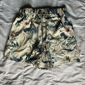 Floral Print Shorts with Elastic Waistband